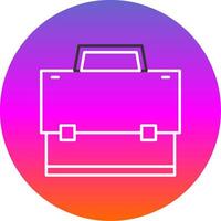 Suitcase Line Gradient Circle Icon vector