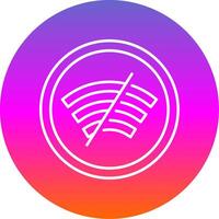 Disconnected Line Gradient Circle Icon vector