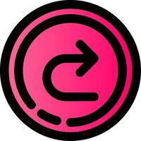 Forward Filled Gradient Icon vector