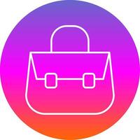 Shoulder Bag Line Gradient Circle Icon vector