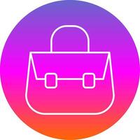 Shoulder Bag Line Gradient Circle Icon vector