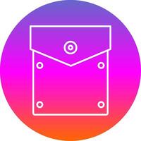 Pocket Square Line Gradient Circle Icon vector