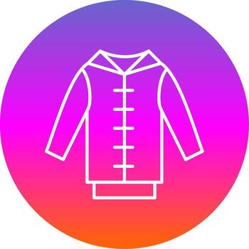 Pull Over Line Gradient Circle Icon vector