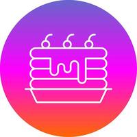 Pancakes Line Gradient Circle Icon vector