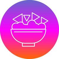 Nachos Line Gradient Circle Icon vector