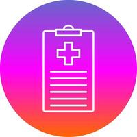Medical Chart Line Gradient Circle Icon vector