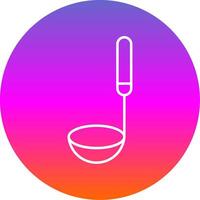 Ladle Line Gradient Circle Icon vector