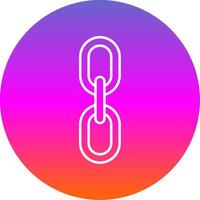 Chain Line Gradient Circle Icon vector