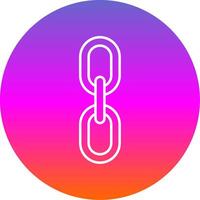 Chain Line Gradient Circle Icon vector