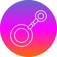 Key Chain Line Gradient Circle Icon vector