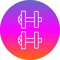 Cuff Links Line Gradient Circle Icon vector