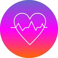 Pulse Rate Line Gradient Circle Icon vector
