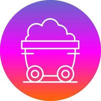 Wagon Line Gradient Circle Icon vector