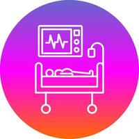 Medical Treatment Line Gradient Circle Icon vector