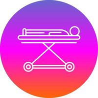 Stretcher Line Gradient Circle Icon vector