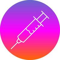 Injection Line Gradient Circle Icon vector