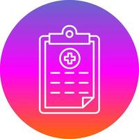 Medical Report Line Gradient Circle Icon vector