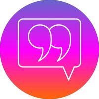 Get Quotes Line Gradient Circle Icon vector