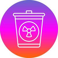 Residue Line Gradient Circle Icon vector