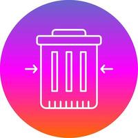 Waste Reduction Line Gradient Circle Icon vector