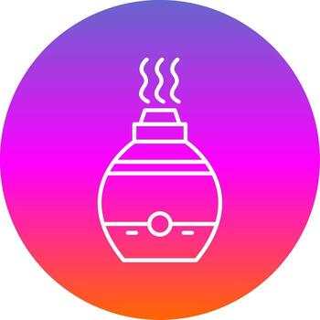 aire difusor línea degradado circulo icono vector