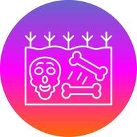 Extinction Line Gradient Circle Icon vector
