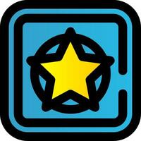 Star Filled Gradient Icon vector