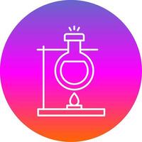 Bunsen Burner Line Gradient Circle Icon vector