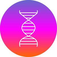 Dna Line Gradient Circle Icon vector