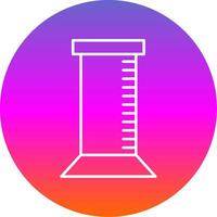 Graduated Cylinder Line Gradient Circle Icon vector