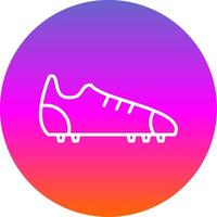 fútbol americano botas línea degradado circulo icono vector