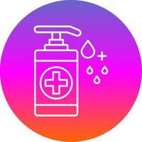 Hand Sanitizer Line Gradient Circle Icon vector