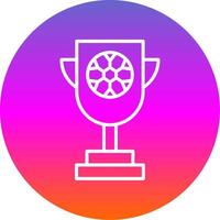 Trophy Line Gradient Circle Icon vector