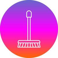 Mop Line Gradient Circle Icon vector