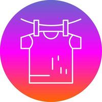 Drying Line Gradient Circle Icon vector