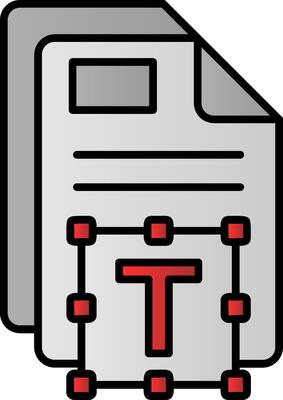 Text Filled Gradient Icon