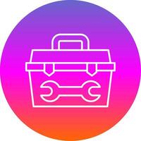 Toolbox Line Gradient Circle Icon vector