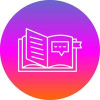 Open Book Line Gradient Circle Icon vector