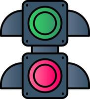 Traffic light Filled Gradient Icon vector