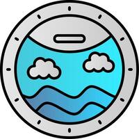 Porthole Filled Gradient Icon vector