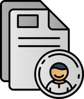 Identification Filled Gradient Icon vector