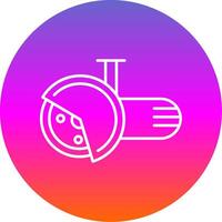 Angle Grinder Line Gradient Circle Icon vector