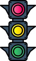 Traffic light Filled Gradient Icon vector