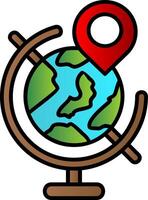 Globe Filled Gradient Icon vector