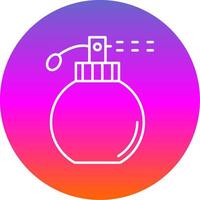 Fragrance Line Gradient Circle Icon vector