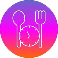 Fasting Line Gradient Circle Icon vector