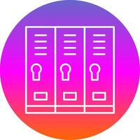 Locker Room Line Gradient Circle Icon vector