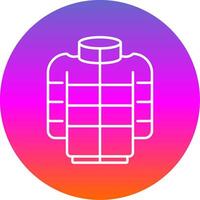 Puffer Coat Line Gradient Circle Icon vector