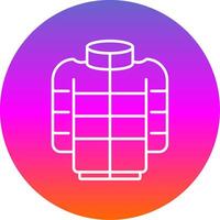 Puffer Coat Line Gradient Circle Icon vector