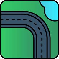 Highway Filled Gradient Icon vector